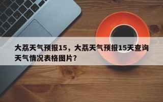 大荔天气预报15，大荔天气预报15天查询天气情况表格图片？