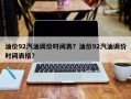 油价92汽油调价时间表？油价92汽油调价时间表格？