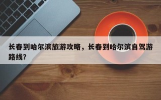 长春到哈尔滨旅游攻略，长春到哈尔滨自驾游路线？