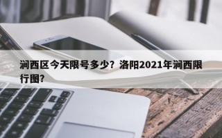 涧西区今天限号多少？洛阳2021年涧西限行图？