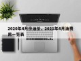 2020年4月份油价，2021年4月油费用一览表