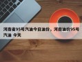 河南省95号汽油今日油价，河南油价95号汽油 今天