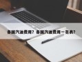 各国汽油费用？各国汽油费用一览表？