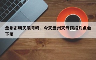 盘州市明天限号吗，今天盘州天气预报几点会下雨