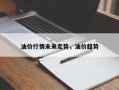 油价行情未来走势，油价趋势