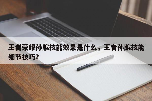 王者荣耀孙膑技能效果是什么，王者孙膑技能细节技巧？